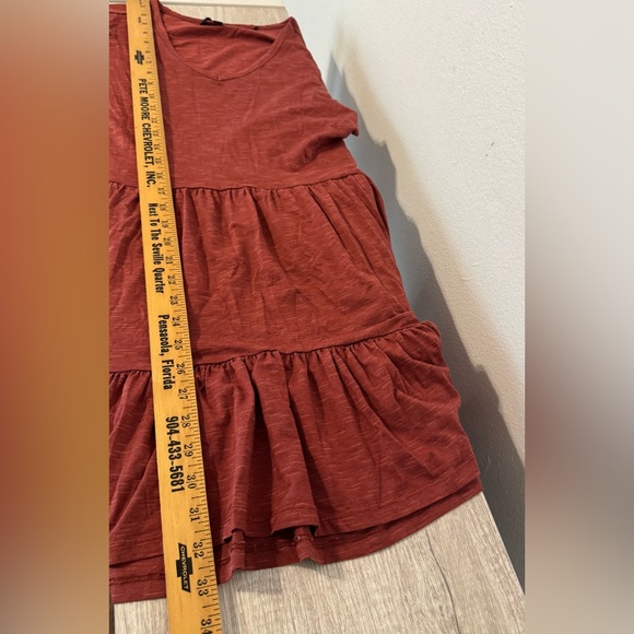 Toad&Co Marley Tiered Long-Sleeve Short Dress Soft Marled Boho Size XS - Picture 5 of 11